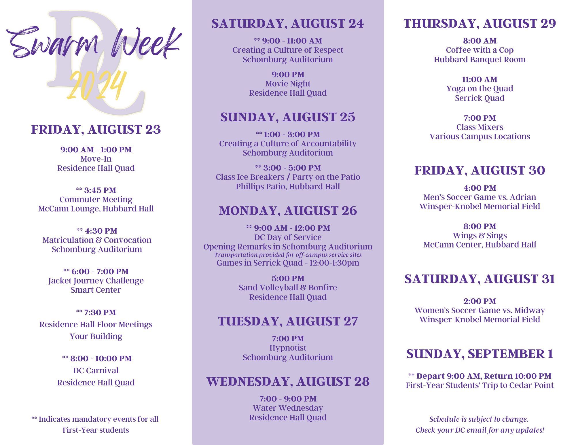 swarm week events