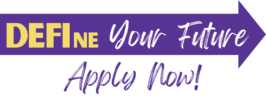 define your future logo with application call to action